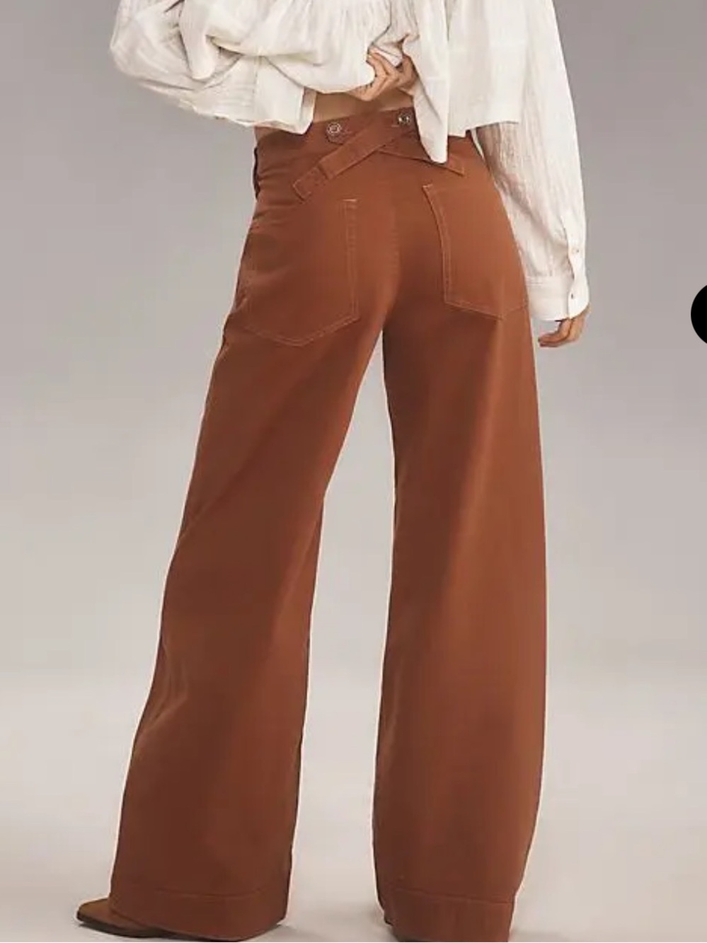 Pilcro Rust Red High-Waist Utility Pants - Picture 2 of 5